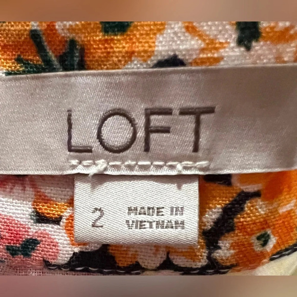 Loft size 2 ruffled floral skirt - Picture 5 of 8